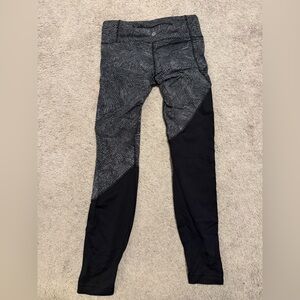 NWOT: Lululemon Athletica Black and White Dotted Leggings Size 8 Free Shipping